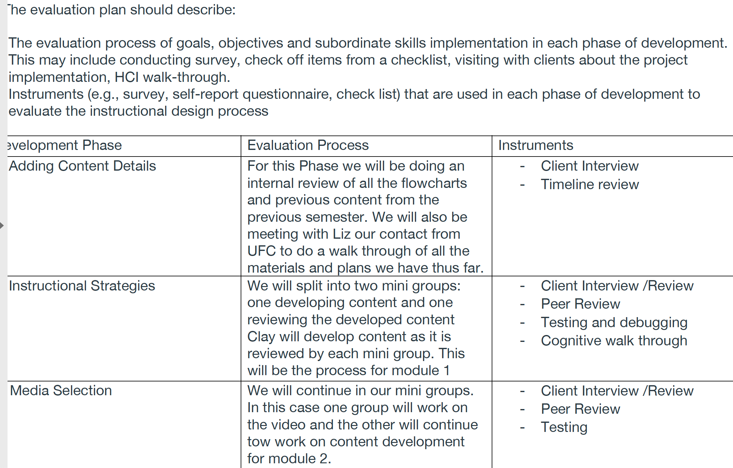 Evaluation Design